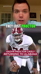 Will Kadyn Proctor slide right in at Bama as a starter again in 2024? Mike  Rodak of Bama247 breaks it down 👀 #cfb #collegefootball #footballtiktok  #alabamafootball