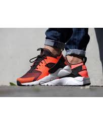 Nike Air Huarache Run Ultra Black Total Crimson Trainer Classic Style Worth Collecting Sneakers Men Fashion Sneakers Sneakers Nike