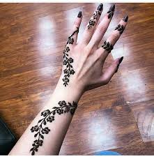 Simple Little Rose Flower Henna Designs For Diwali 2018 Simple Henna Tattoo Henna Tattoo Designs Mehndi Designs For Fingers