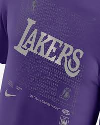 Browse los angeles lakers jerseys, shirts and lakers clothing. Los Angeles Lakers Courtside Chrome Men S Nike Nba T Shirt Nike Id