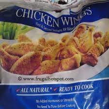 Frozen chicken wings in resealable plastic bag. Costco Kirkland Signature Chicken Wings
