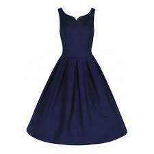 Lindy Bop Marianne Swing Dress And Jacket Twin Set In Navy 81 Liked On Polyvore Featuring Dresses Fit And Flare Cocktail Dress Navy Cocktail Dress Dresses