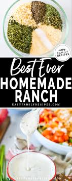 Ranch chicken fingers when dredging chicken tenders in flour, egg, and cornflakes, add 2 tablespoons of ranch seasoning mix to the flour to give more flavor. Homemade Buttermilk Ranch Dressing Recipe Restaurant Style Easy Family Recipes