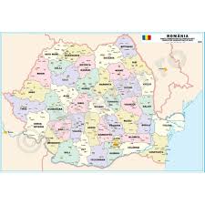 Are o populație de 4.593 locuitori si nu este legată direct de rețeaua de. Romania Harta Administrativa Simplificata 100x140 Cm Harta De Perete Laminata Baghete Editie 2020