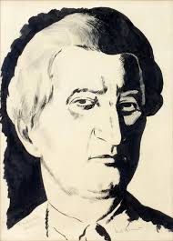 Bonhams : Jacob Kramer (British, 1892-1962) Portrait of Gandhi signed by  the artist (top right), inscribed 'To Hugh Garland from his devoted friend Jacob  Kramer, Jan '32', lithograph, 27 x 21cm, together