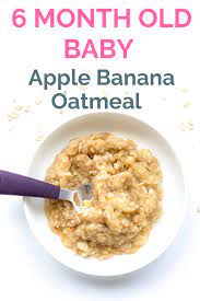 Apple Banana Oatmeal Baby Breakfast Creative Nourish Recipe Baby Food Breakfast Baby Breakfast Easy Baby Food Recipes