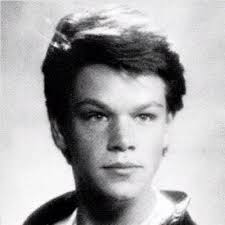Matt Damon, photograhed in 1988 for his senior year portrait #celebrity  #cute #yearbook