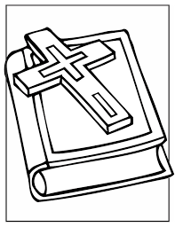 All of our coloring pages and sheets are free and easy to print! Cross And Bible Coloring Page