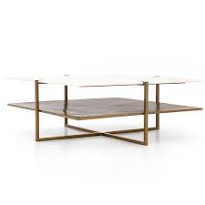 Coffee table decor living room. Olivia Square Coffee Table White Marble