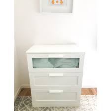 Did you even experience ikea yet if you haven't purchased a piece from the hemnes line? Ikea Brimnes White Frosted Glass 3 Drawer Dresser Aptdeco