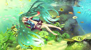 Miku Anime Vocaloid Underwater Fish Wallpaper 1920x1079 282050 Miku Anime Vocaloid Underwater Anime