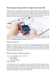 How do you feel about technology? Blood Sugar Testing Why It Is Important In Our Life By Eveenchacko Issuu