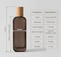 Amazon.com: 120ml 4oz Upscale Glass Travel Bottles with ...
