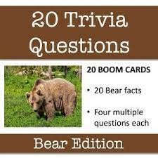 Can you name the other four bear species? Boom Cards 20 Bear Facts Bear Trivia Reading Comprehension Passages Trivia Comprehension Passage