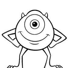 Monsters inc character mike wazowski coloring page. Monsters Inc The One Eyed Monster Mike Wazowski From Monsters Inc Coloring Page The One Monster Coloring Pages Cartoon Coloring Pages Easy Cartoon Drawings
