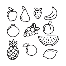 Healthy food coloring page doodle fruits black and white seamless pattern. Black And White Fruits Illustration Free Stock Photo By Sara On Stockvault Net