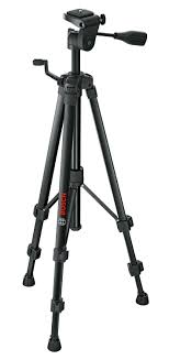 Protected rotary head and weatherproof design deliver interior and exterior jobsite durability. Bosch Bs 150 Compact Camera Style Tripod