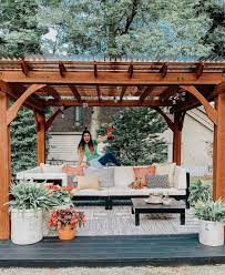 A pergola with a solid roof can also be called a ramada or possibly a gazebo. Diy Pergola Roof Charlottes Happy Home