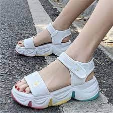 متألق أشيب دبوس انفصال ملائم أمريكا summer platform breathable comfort  walking sandals - imagine-cafe.com