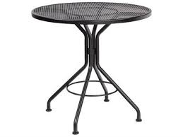 Woodard Wrought Iron Mesh 30 Wide Round Bistro Table In 2020 Bistro Table Bistro Table Outdoor Wrought Iron Table