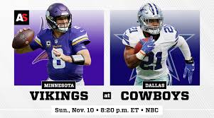 Sunday Night Football Minnesota Vikings Vs Dallas Cowboys
