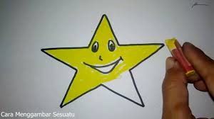 Mewarnai gambar sketsa bulan 1. Cara Menggambar Bintang Lucu Untuk Anak Paud
