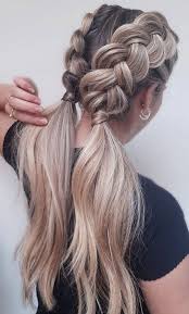 Next, french braid the loose section of your hair starting at the top of your head and working your way down to the ends of your hair. 44 Beautiful Ways To Wear Braids This Season Double Dutch Ponytails