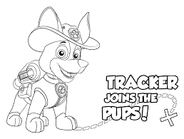 Each dog has a … Tracker From Paw Patrol Coloring Page Free Printable Coloring Pages For Kids
