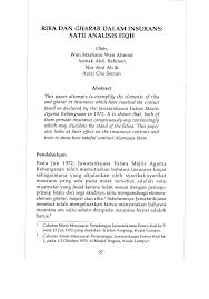 Islam telah melarang adanya riba. Pdf Riba Dan Gharar Dalam Insurans Satu Analisis Fiqh