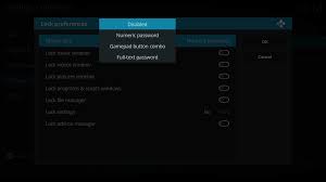 When accessing a locked menu item, the pin will be requested. Settings Interface Master Lock Official Kodi Wiki