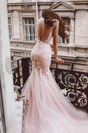 Pink Blush Wedding Dresses Blush Wedding Dress Lace Pink Wedding Dresses Backless Mermaid Wedding Dresses