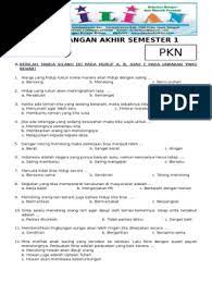 Check spelling or type a new query. Soal Uas Pkn Kelas 2 Sd Semester 1 Ganjil Dan Kunci Jawaban Pdf