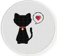 Free counted cross stitch patterns are easy to save and print out for use in creating lovely home decorations and gifts. Charts Club Members Only Cat Silhouette Cross Stitch Pattern Daily Cross Stitch