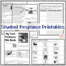 Nonfiction Text Features Anchor Chart Posters Worksheets
