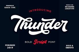 The style of this font are minimalist, signature, modern, elegant, luxury Thunder Script 211997 Brush Font Bundles