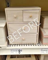 Wooden 4 Drawer Storage Box Unfinished Wood Boxes Unfinished Wood Furniture Unfinished Wood Crafts