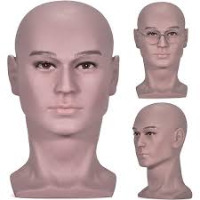 Amazon.com: ZMS Male Mannequin Head Professional Training Head Manikin Bald  Hat Display Wig Training Head Model with Free Table Clamp : Arts, Crafts &  Sewing