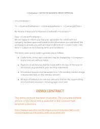 Approval Of Business Credit Notice 3 Easy Steps