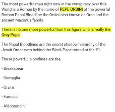 You know how the grey pope is pepe orsini and the q anons use all of those pepe memes? Pepeorsini Hashtag On Twitter