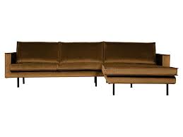Comfort is nicer when you share it. Rodeo Chaise Longue Right Velvet Honey Yellow