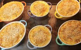 If you would to make the filling for two large pot pies, double the recipe below (not the puff pastry) and you will end up with 8 modest servings. Le Creuset Mini Cocotte Recipe Gruyere Mac Cheese With Crispy Bacon