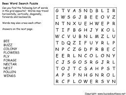 Halloween word search puzzles are a great activity for children and adults to celebrate. Bees Word Search Puzzles For Kids And Family Buzzaboutbees