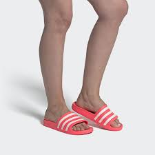 Shop The Adilette Aqua Slides - Pink At Adidascomus See All The Styles And Colors Of Adilette Aqua Slides - Pink At The Neon Shoes Adidas Online Pink Adidas