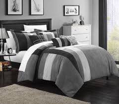 Comforters, sheet sets, duvet covers, pillows 7 Piece Patchwork Purple Black Micro Suede Comforter Set All Sizes Available New