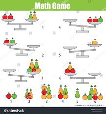 Mathematics Educational Game For Children Balance The Scale Learning Counting Mathematical Equation We Educational Games For Kids Learning Math Algebra Fun
