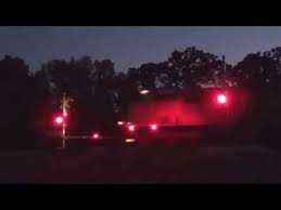 Cargo Train Passing At Night Count The Cars Youtube
