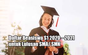 Daftar Beasiswa S1 2020 2021 Untuk Lulusan Sma Smk