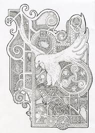 Bird Design Inspired By Book Of Kells By Scream Stay Night On Deviantart In 2020 Book Of Kells Celtic Coloring Celtic Artwork