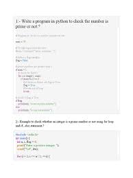 Contribute your code and comments through disqus. 1 Write A Program In Python To Check The Number Is Prime Or Not Prime Number Control Flow