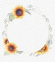 Transparent Sunflower Border Png Transparent Background Sunflower Watercolor Png Download Vhv